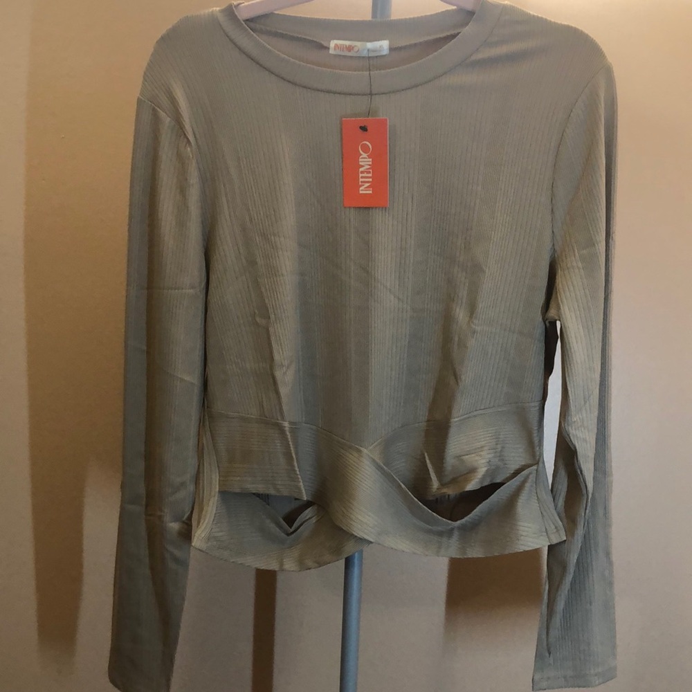Cream Long Sleeve Top